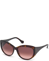 Balenciaga Printed Leather Temple Sunglasses