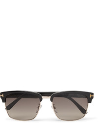 Tom Ford River D Frame Acetate And Gold Tone Polarised Sunglasses