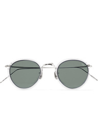 Eyevan 7285 Round Frame Acetate And Silver Tone Sunglasses