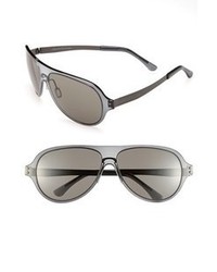 Serengeti Alice 67mm Polarized Aviator Sunglasses Dark Grey One Size