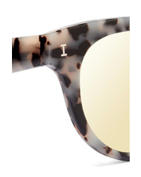 Illesteva Sicilia Cat Eye Acetate Mirrored Sunglasses Gray