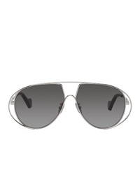 Loewe Silver And Black Pilot Sunglasses