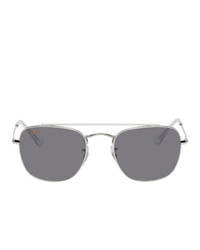 Ray-Ban Silver And Black Rb3557 Sunglasses