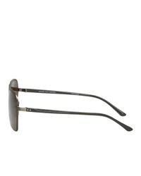 Dries Van Noten Silver And Grey Linda Farrow Edition 192 C3 Aviator Sunglasses
