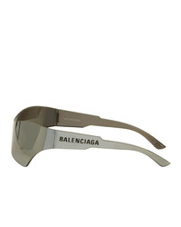 Balenciaga Silver Cat Eye Mask Sunglasses