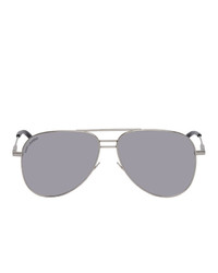 Saint Laurent Silver Classic Db 11 Sunglasses