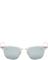 Thom Browne Silver Horn Rimmed Sunglasses