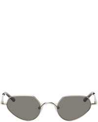 Dries Van Noten Silver Linda Farrow Edition Cat Eye Sunglasses