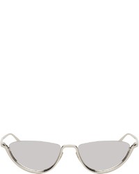 Bottega Veneta Silver Metal Cat Eye Sunglasses
