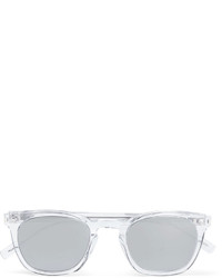Saint Laurent Square Frame Acetate Mirrored Sunglasses