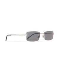 Saint Laurent Square Frame Silver Tone Sunglasses