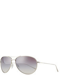 Oliver Peoples Tavener 61 Mirrored Sunglasses Silver