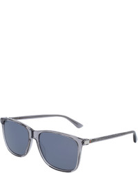 Gucci Translucent Acetate Square Sunglasses Gray