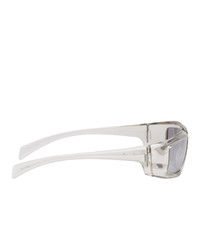 Rick Owens Transparent And Silver Larry Rick Sunglasses