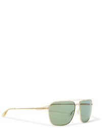 Barton Perreira Troubadour Aviator Style Gold Tone Sunglasses