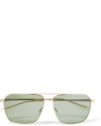 Barton Perreira Troubadour Aviator Style Gold Tone Sunglasses