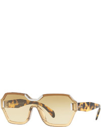 Prada Two Tone Hexagonal Sunglasses