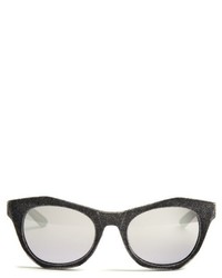 Italia Independent Velvet Coated Mirrored Cat Eye Sunglasses