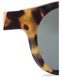 Westward Leaning Voyager 4 Round Frame Matte Acetate Sunglasses Tortoiseshell