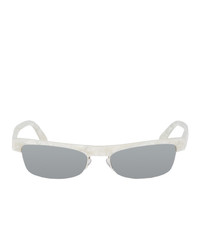 Alain Mikli Paris White And Silver Alexandre Vauthier Edition Ketti Sunglasses