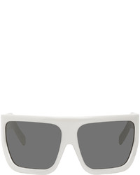 Rick Owens White Davis Sunglasses