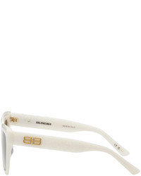 Balenciaga White Dynasty Butterfly Sunglasses