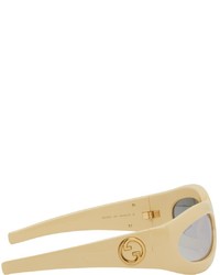 Gucci Yellow Oval Sunglasses
