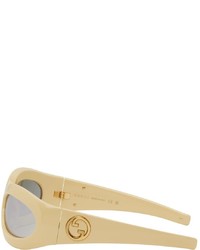 Gucci Yellow Oval Sunglasses