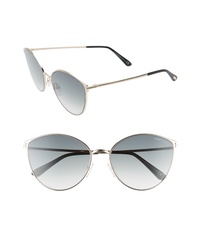 Tom Ford Zeila 60mm Mirrored Cat Eye Sunglasses