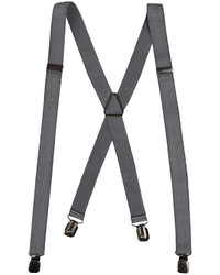 Topman Grey Skinny Suspenders