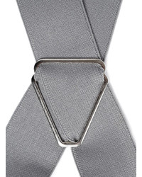 Topman Grey Wide Plain Suspenders
