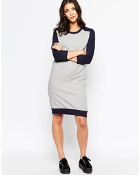 Ichi 34 Sleeve Sweater Dress With Contrast Sleeves