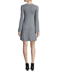 BCBGMAXAZRIA Althea Merino Wool V Neck Sweater Dress