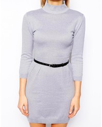 Asos Collection Belted Dress With Turtleneck