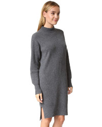 DKNY Cashmere Sweater Dress With Side Slits