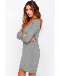Cliff Notes Grey Sweater Dress