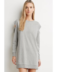 Forever 21 Contemporary Cutout Shoulder Sweatshirt Dress