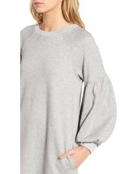 J.o.a. Gathered Sleeve Sweatshirt Dress