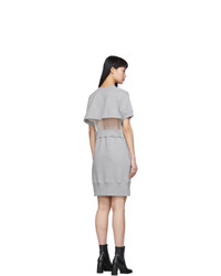 Sacai Grey Cut Out Sweat Dress
