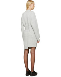 Proenza Schouler Grey Wool Knit Sweater Dress