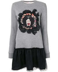 RED Valentino Lace And Tulle Sweatshirt Dress