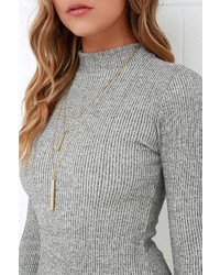 LuLu*s I Mist You Heather Grey Midi Sweater Dress, $59, Lulu's