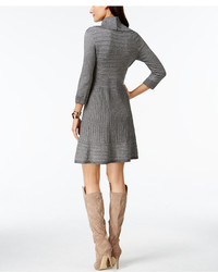 INC International Concepts Marled Knit Cowl Neck Fit Flare Sweater Dress Only At Macys