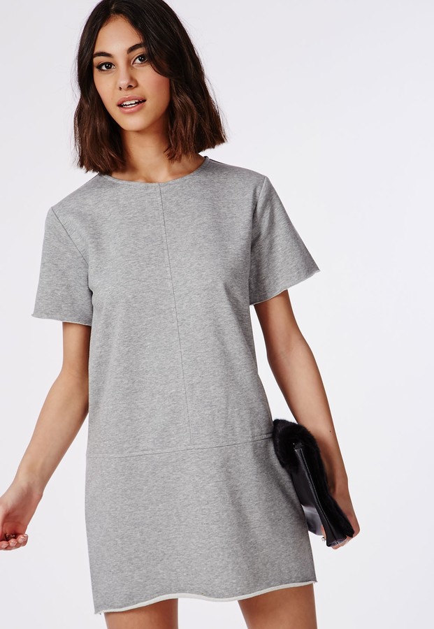 Missguided Oversized Brushback Sweater Dress Grey | Where to buy ...