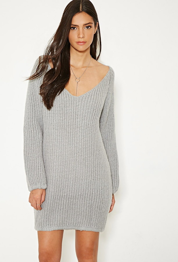 Wildest Dreams Sweater Dress - Grey