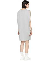 Mm6 Maison Margiela Grey Sleeveless Sweatshirt Dress
