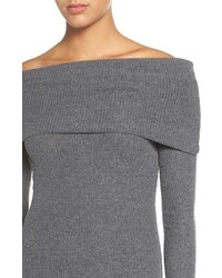 Nsr Off The Shoulder Body Con Sweater Dress