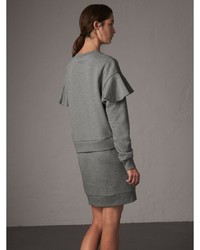 Burberry Ruffle Sleeve Cotton Sweater Dress