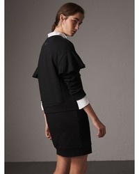 Burberry Ruffle Sleeve Cotton Sweater Dress