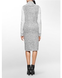 Calvin Klein Two Tone Cowl Neck Sweater Dress
